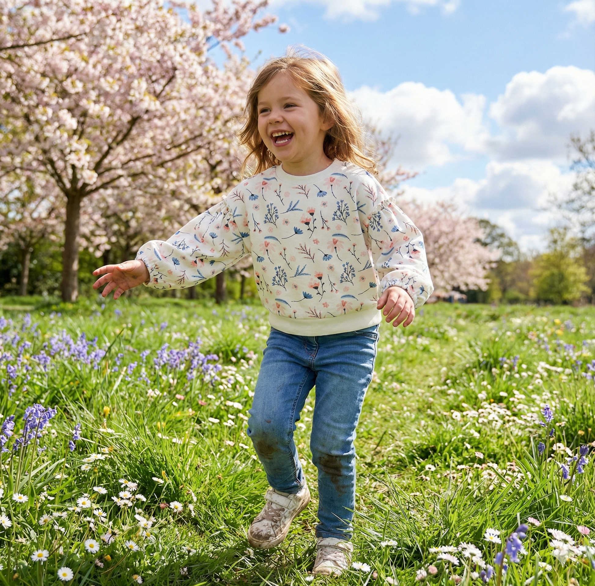 Sudadera Manga Larga Estampado Niña