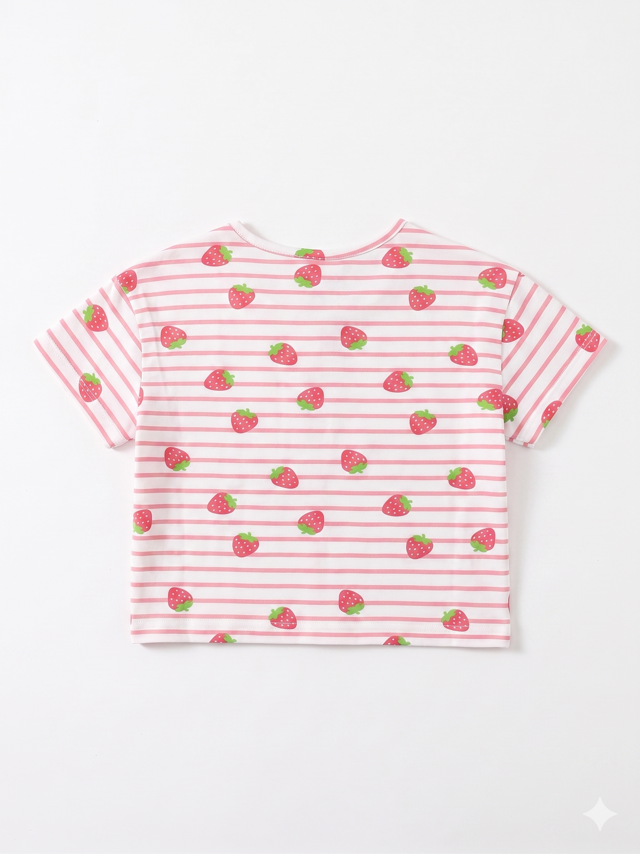 Camiseta manga corta de niña fresas.