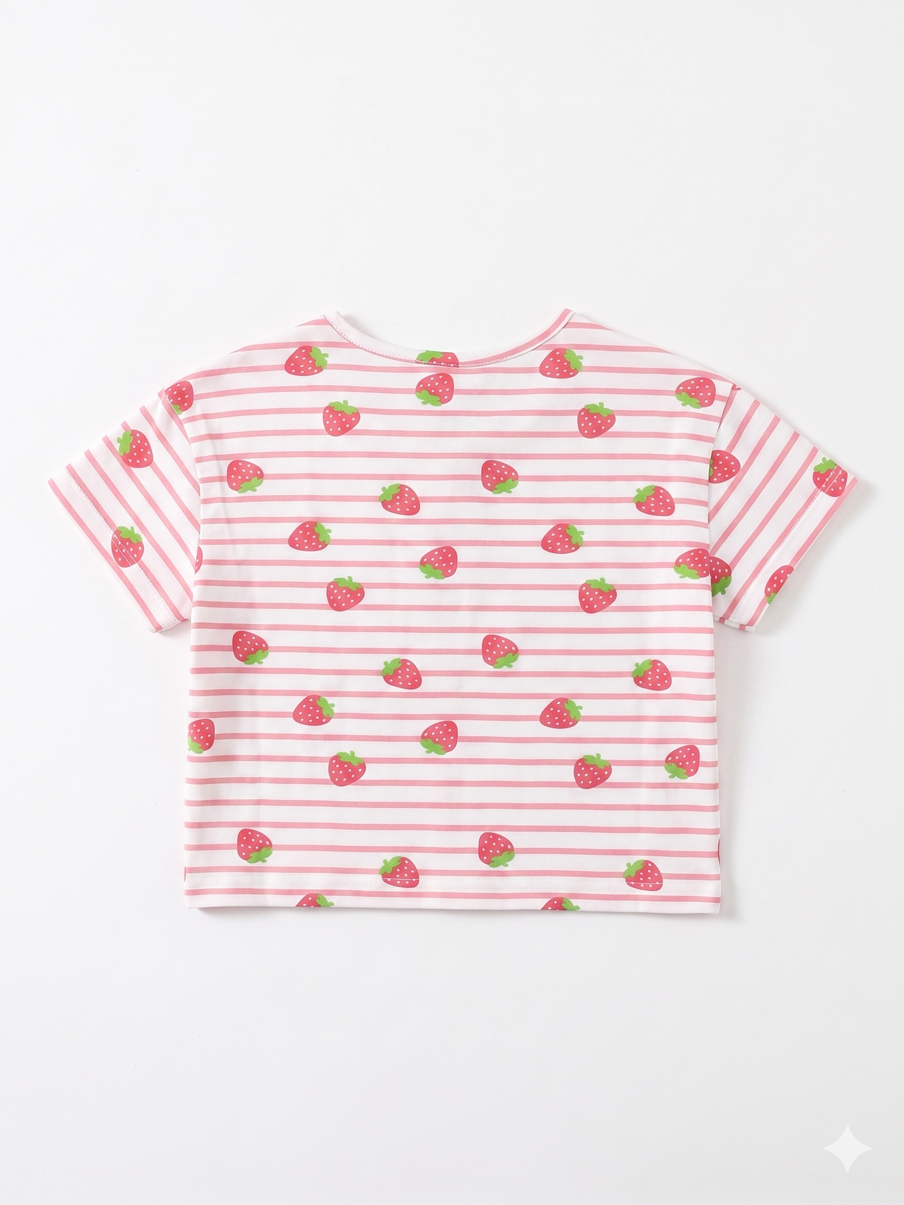 Camiseta manga corta de niña fresas.