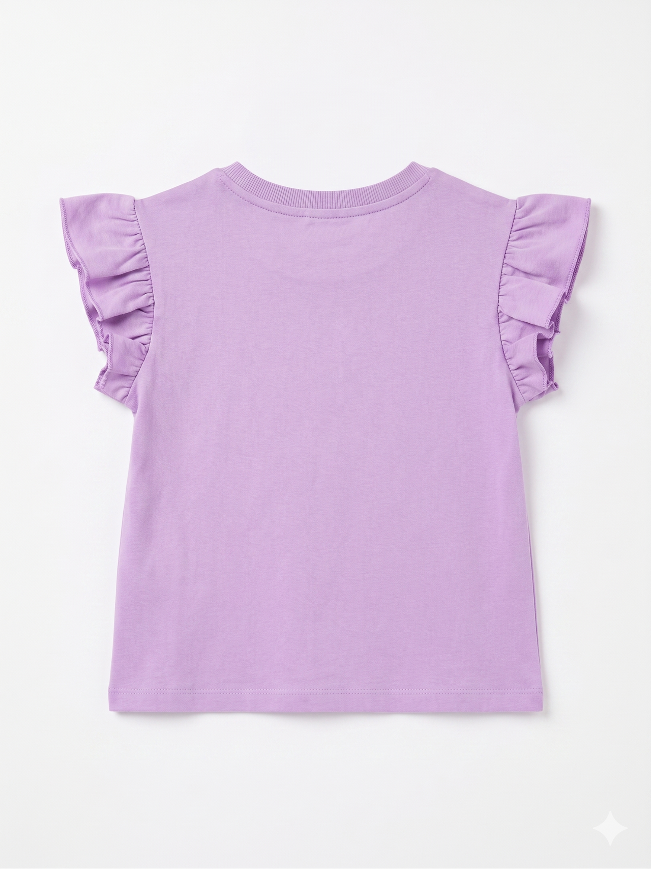 Camiseta manga corta con volantes niña.