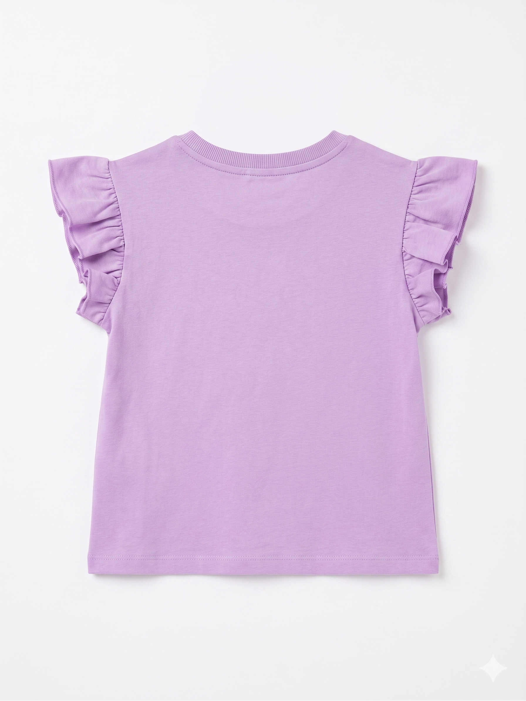 Camiseta manga corta con volantes niña.