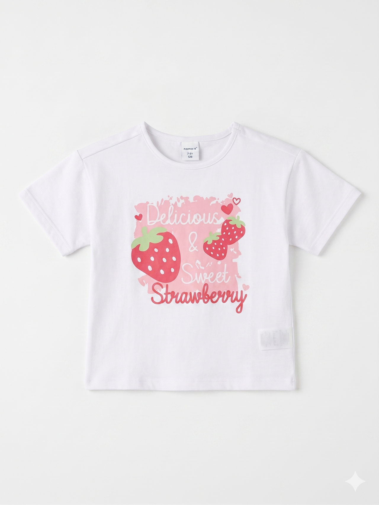 Camiseta manga corta fresa de niña.