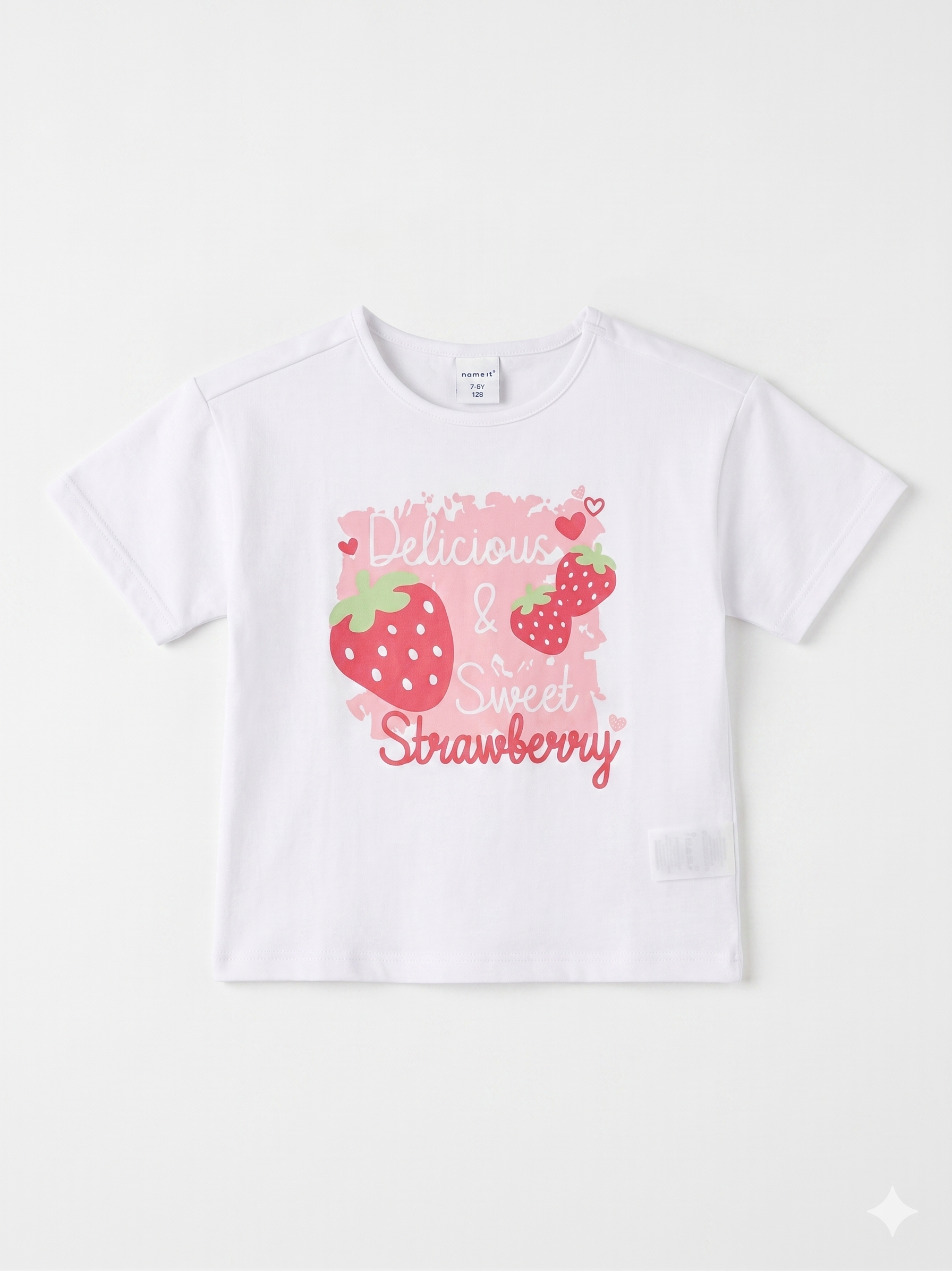 Camiseta manga corta fresa de niña.