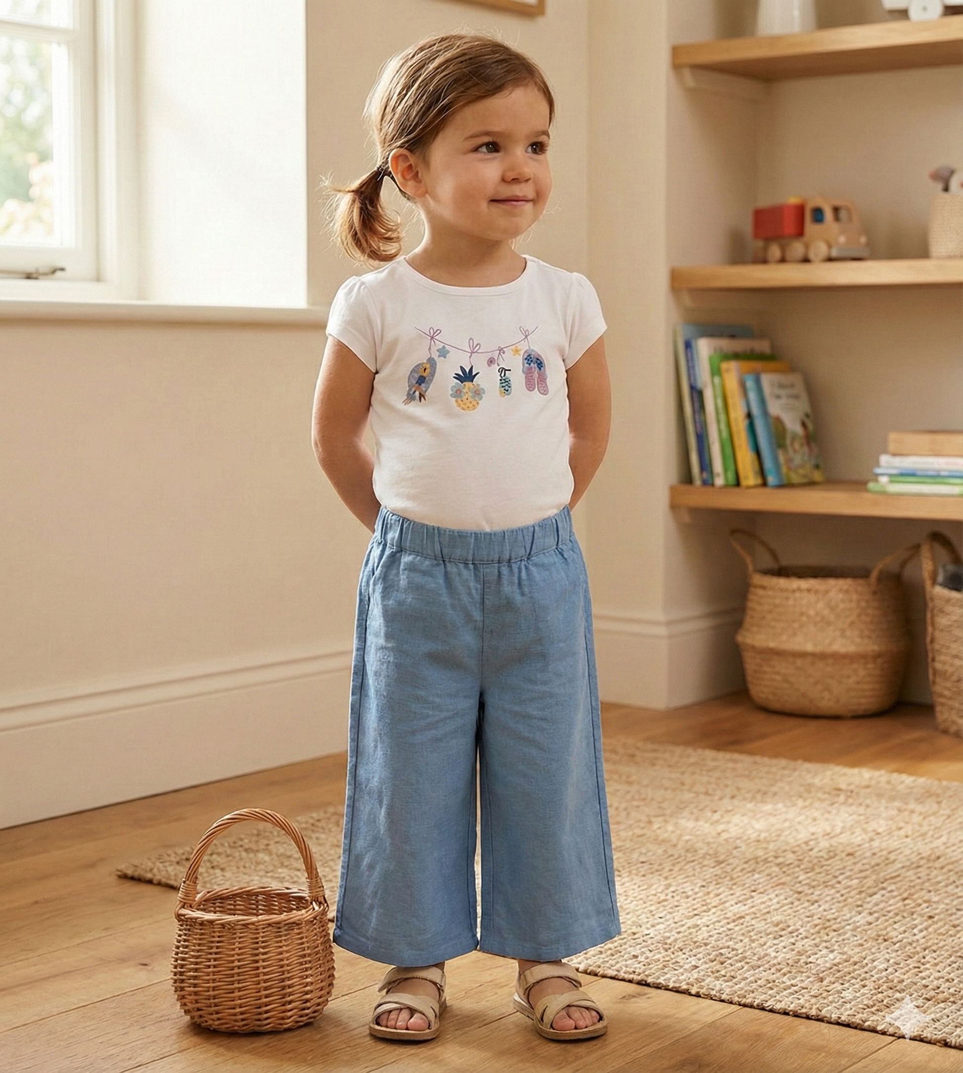 Pantalón Ligero Ancho Niña