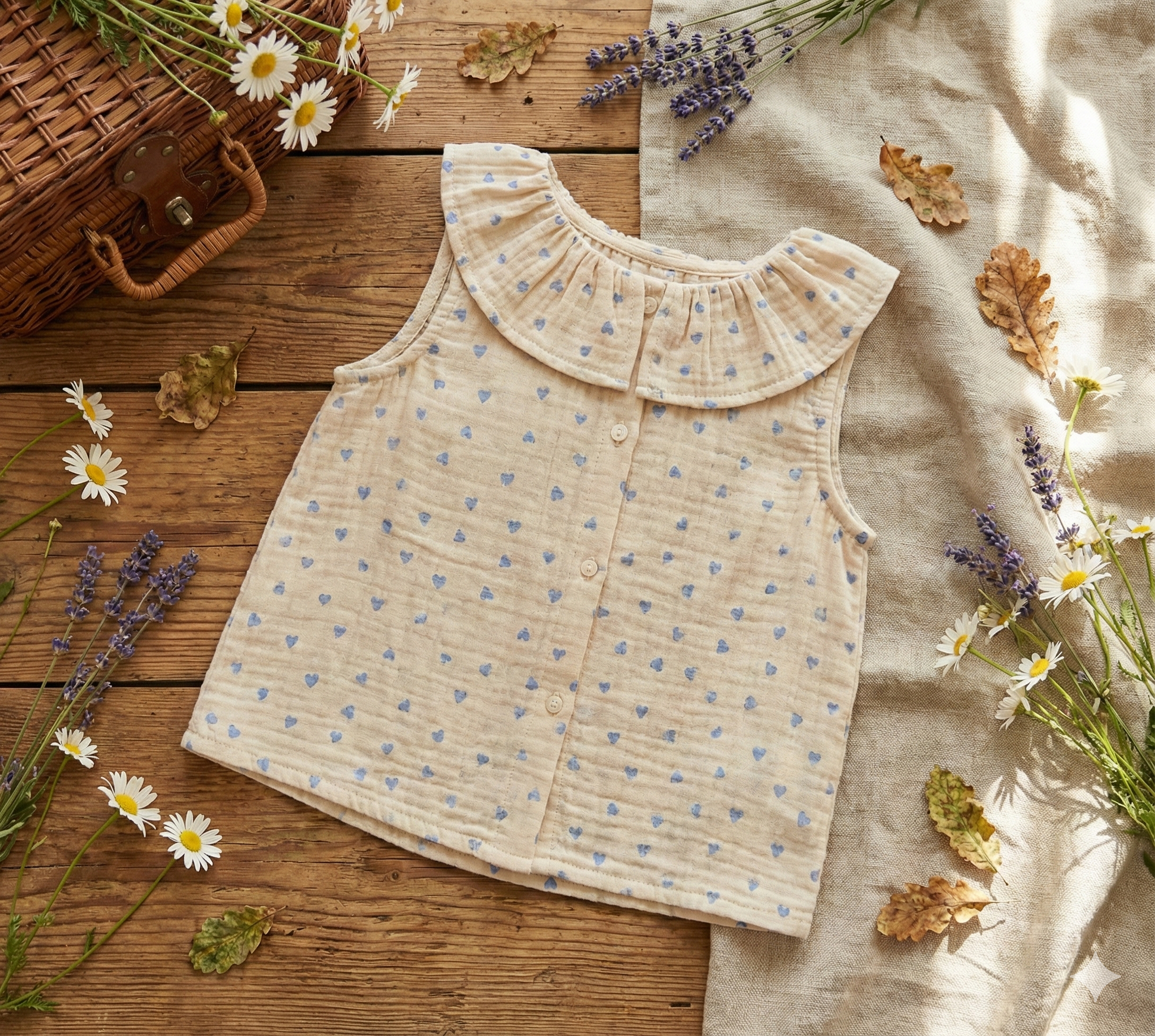 Blusa Sin Manga Corazones