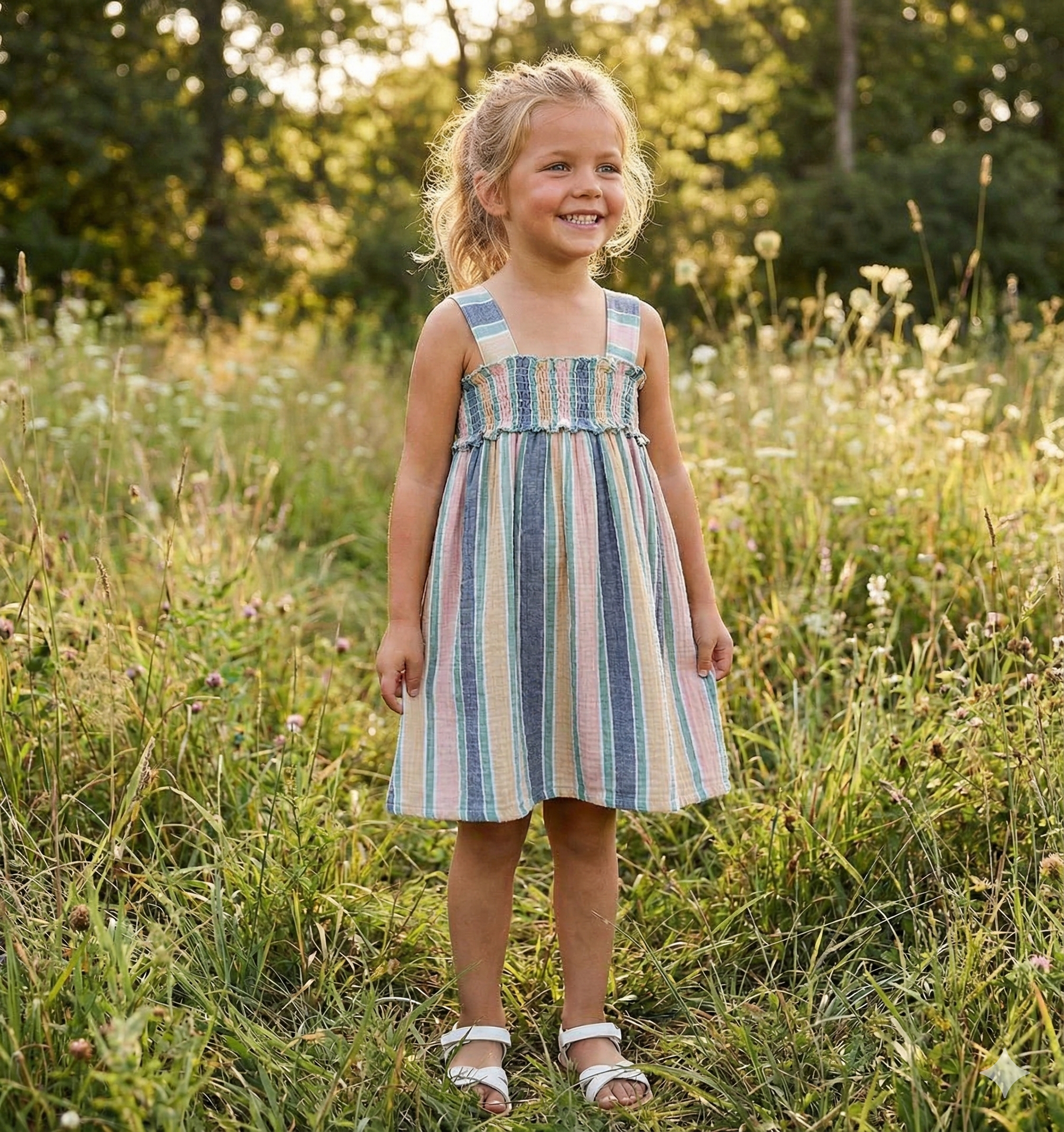 Vestido Tirantes Rayas Niña