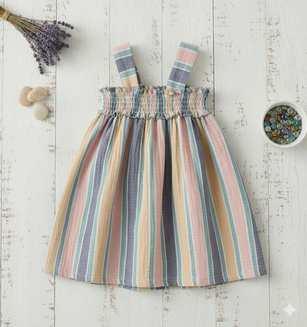 Vestido Tirantes Rayas Niña