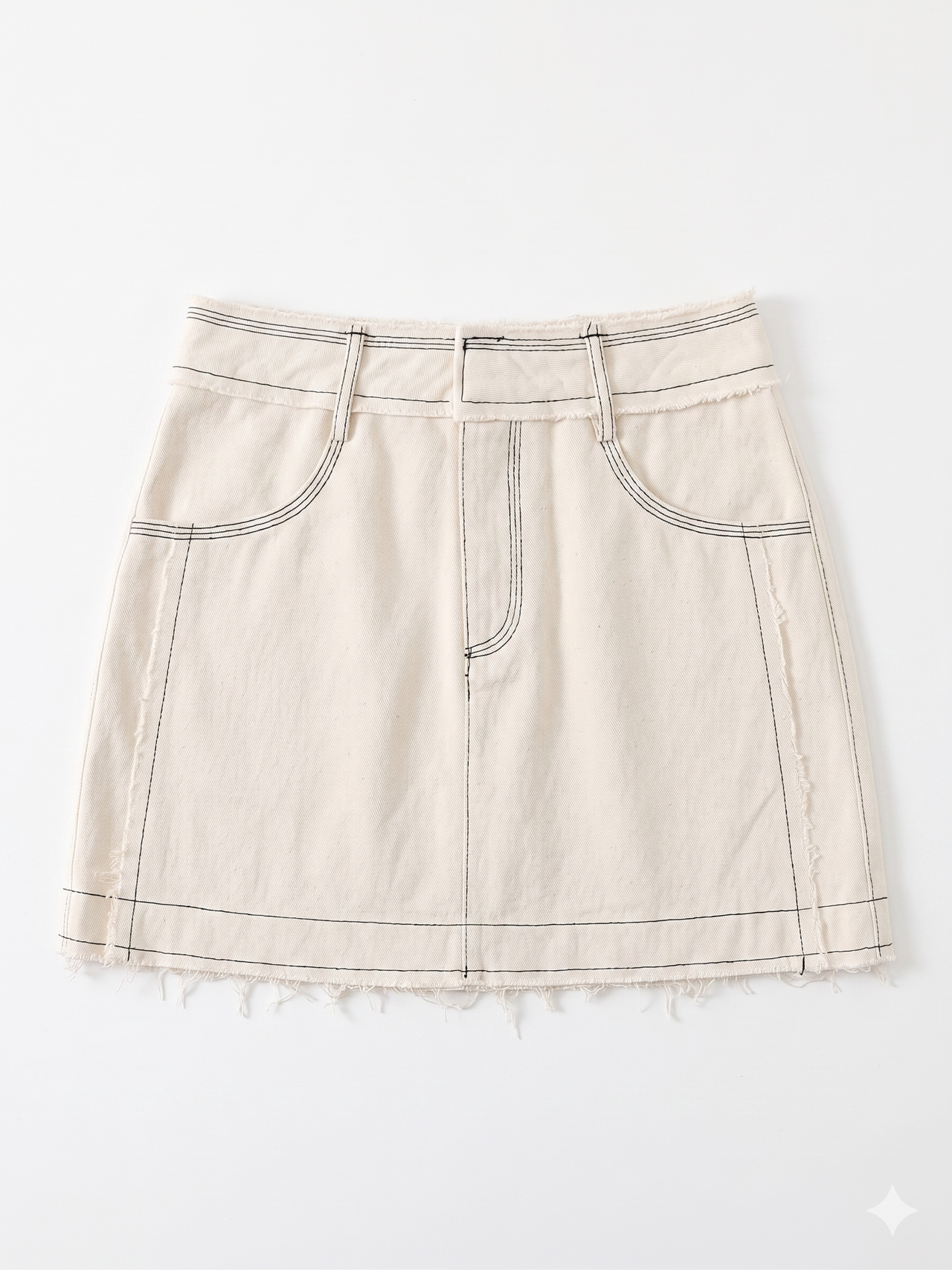 Mini falda pantalón estilo denim