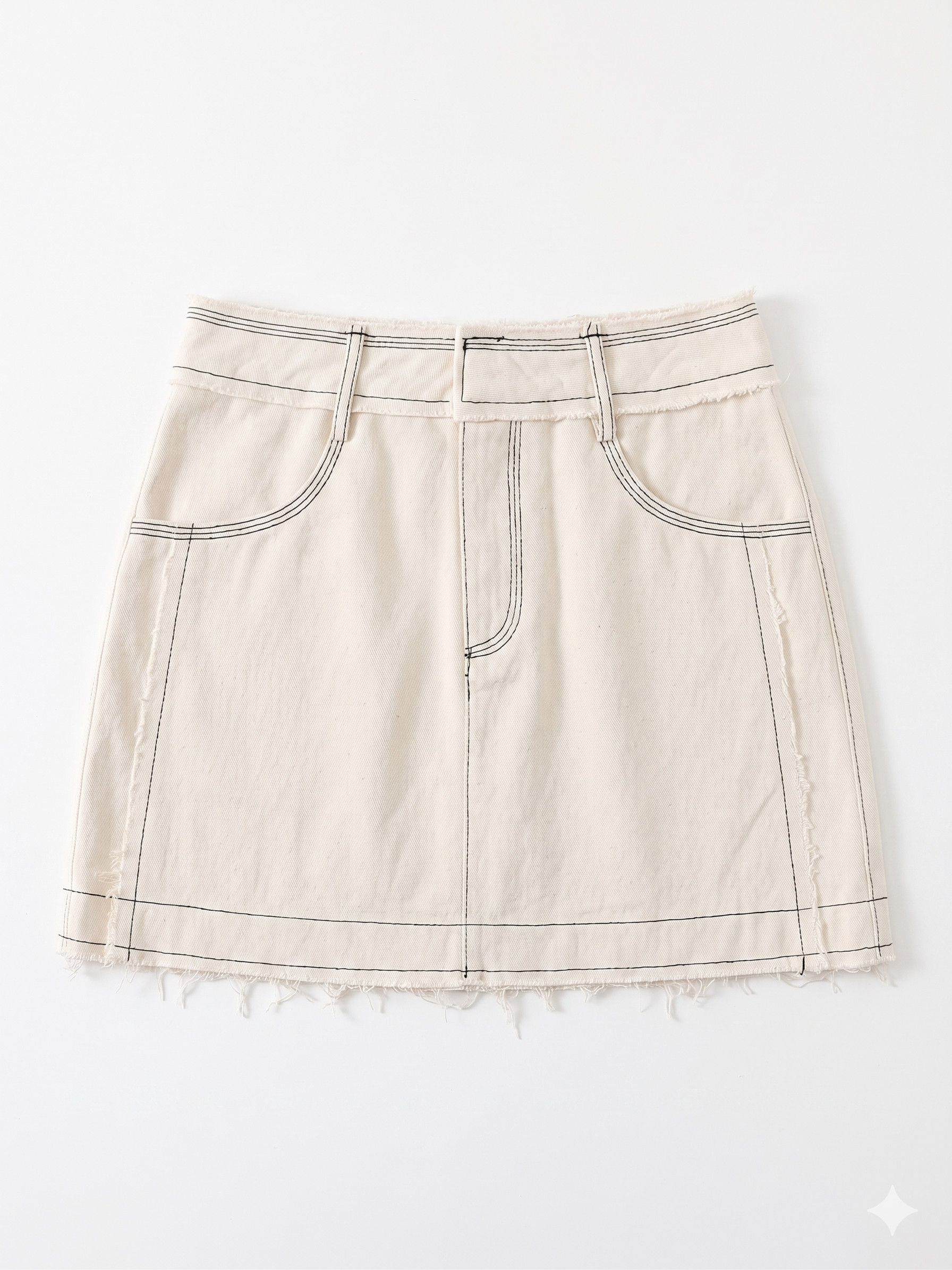 Mini falda pantalón estilo denim