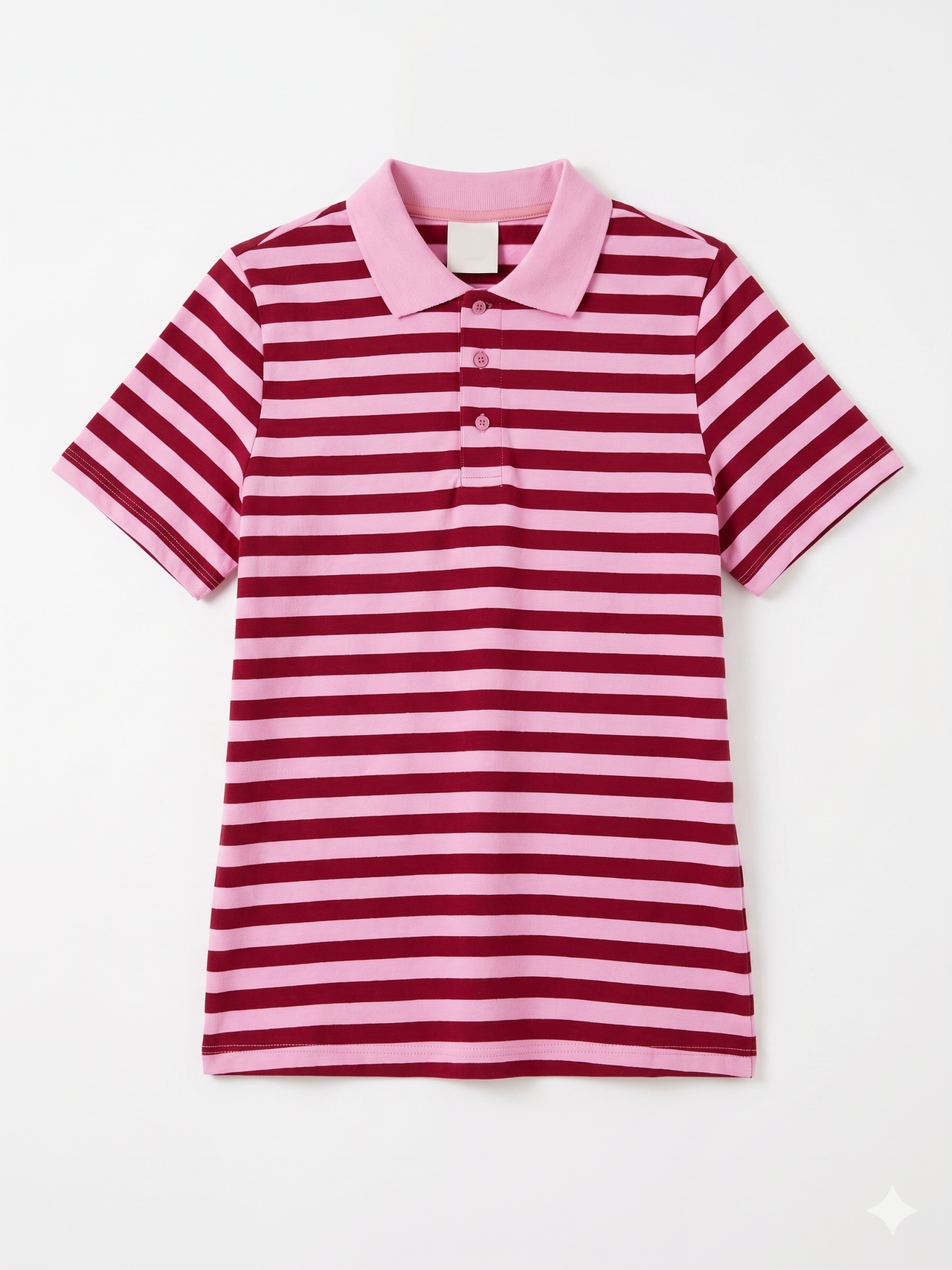 Polo de manga corta y estampado de rayas
