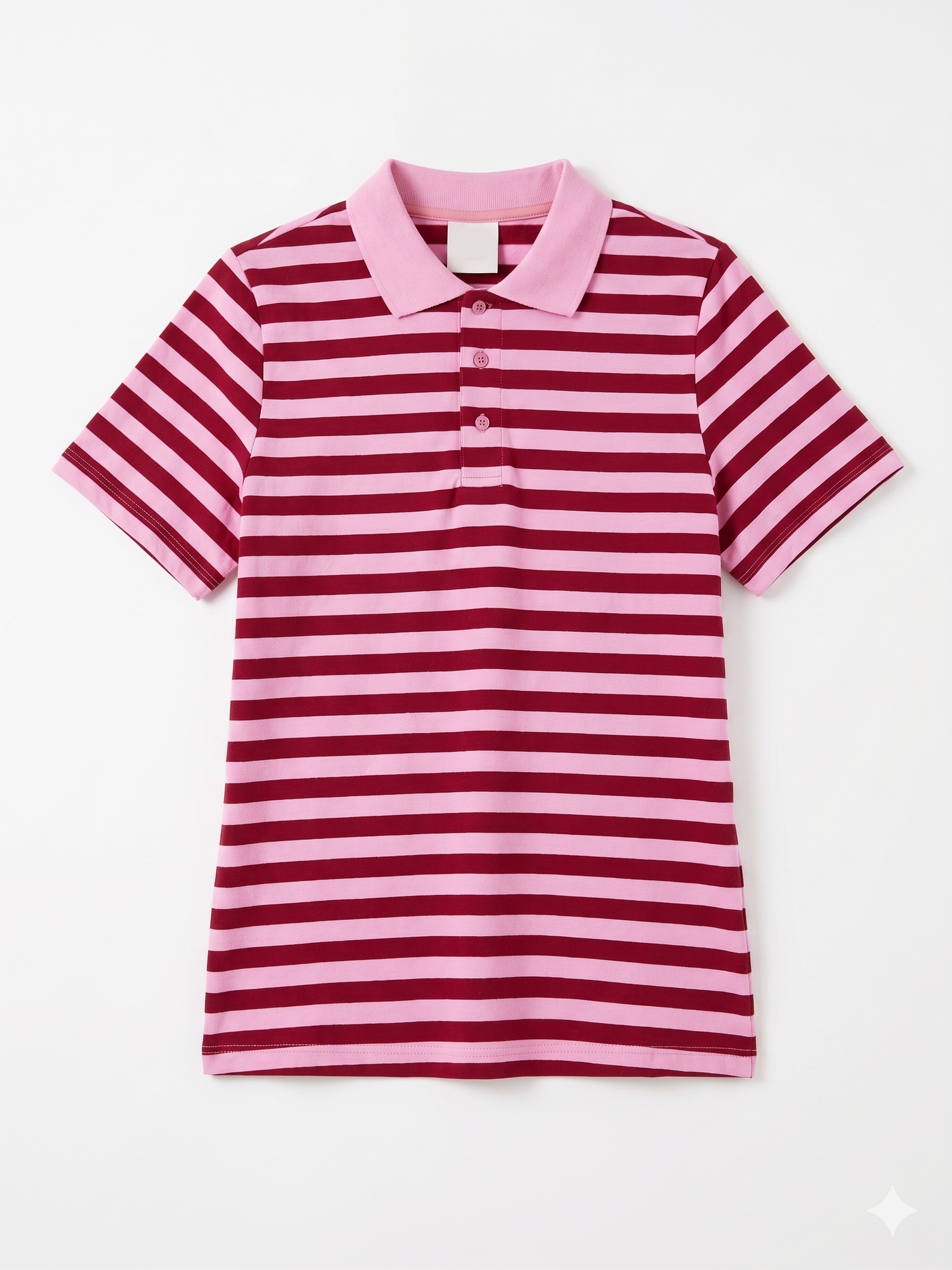 Polo de manga corta y estampado de rayas