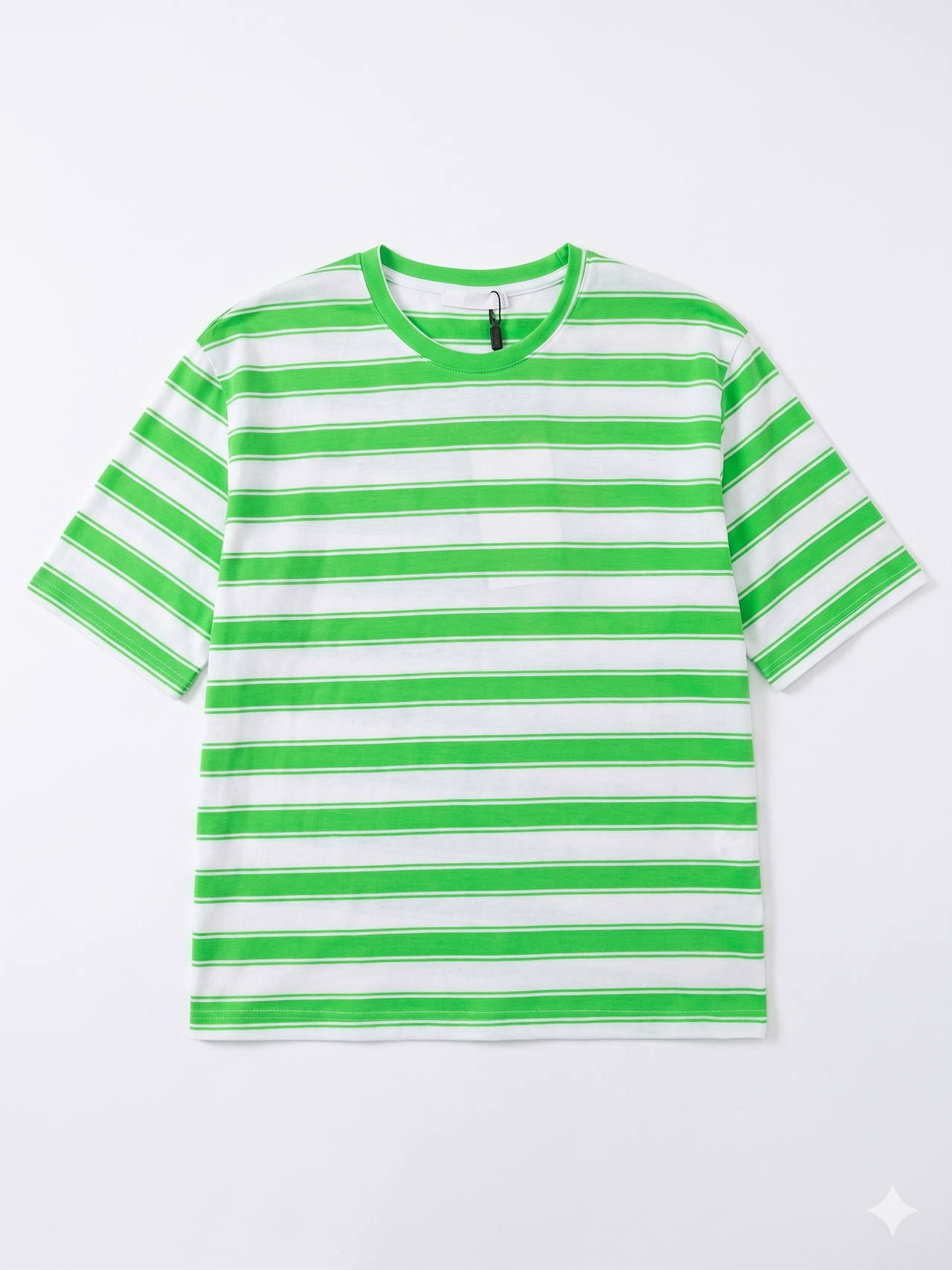 Camiseta de rayas verde fluor