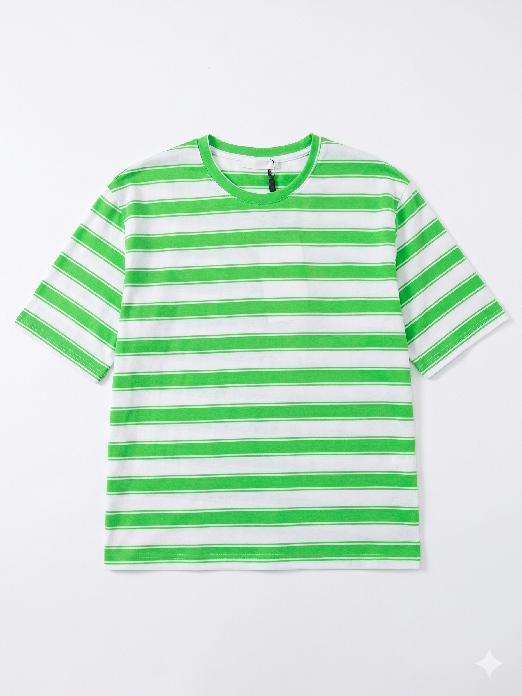 Camiseta de rayas verde fluor