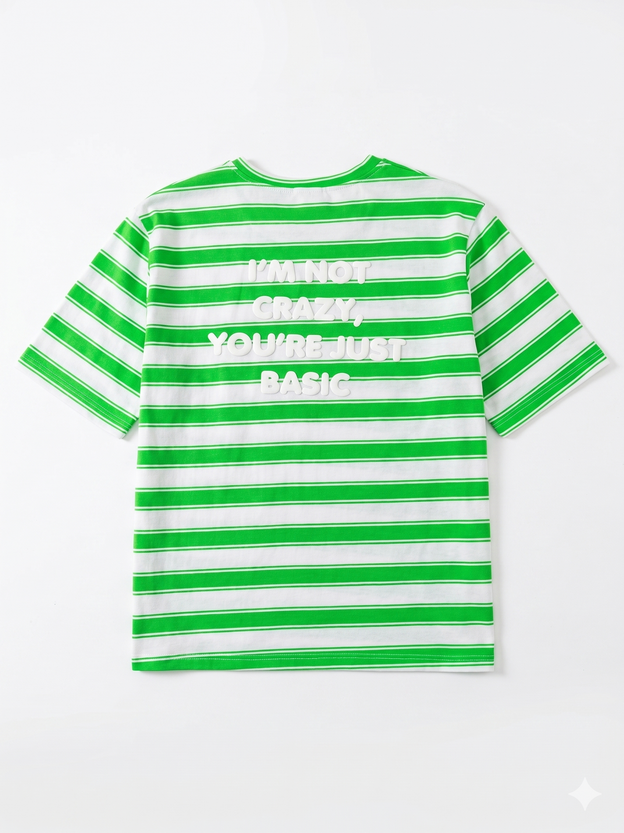 Camiseta de rayas verde fluor