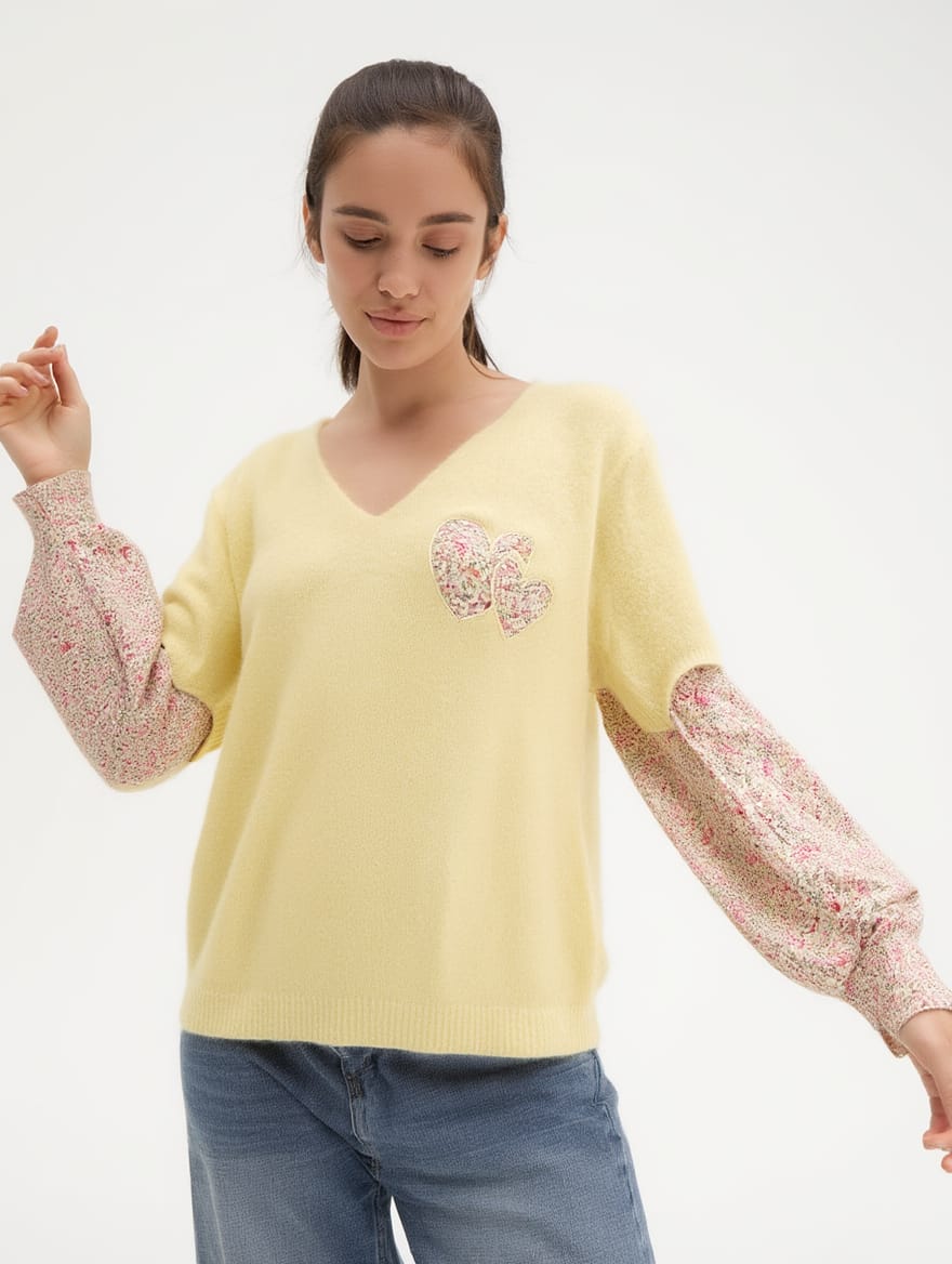 Jersey efecto camisa