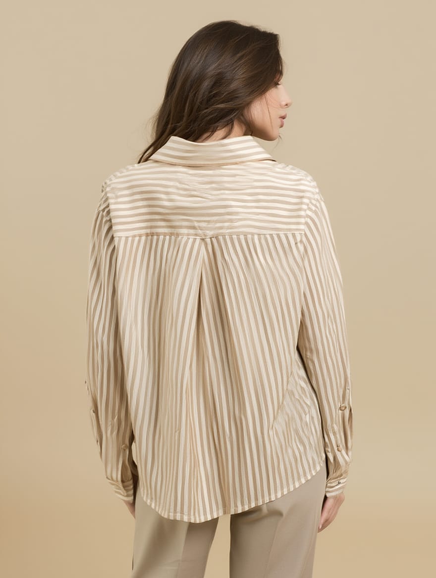 Camisa larga oversize rayas