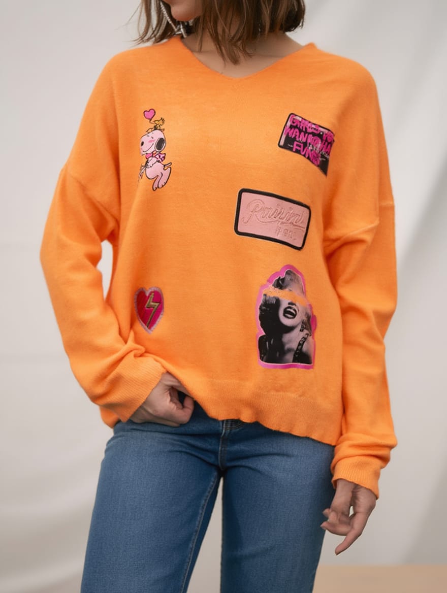 Jersey fluor pico oversize Snoopy