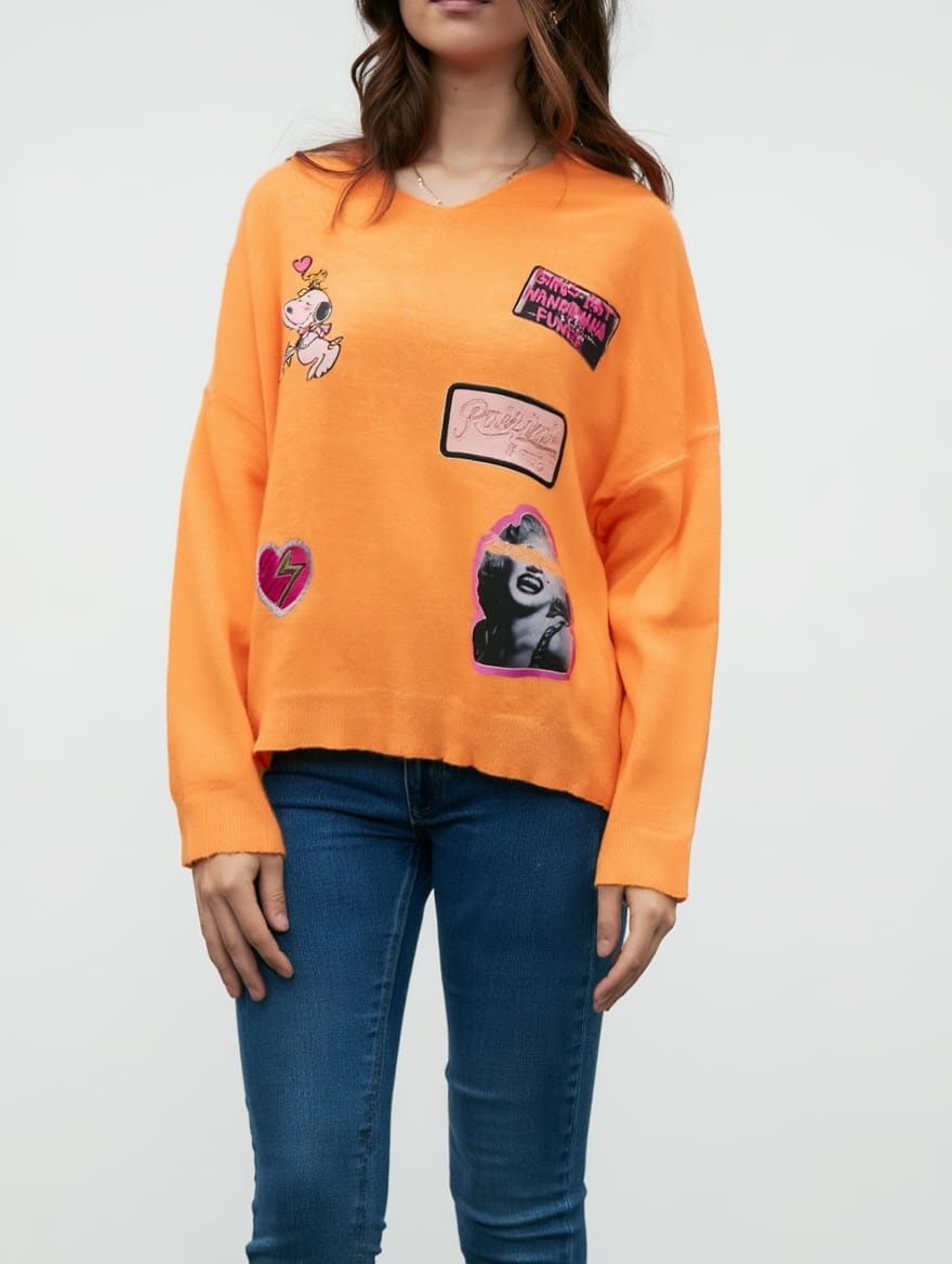 Jersey fluor pico oversize Snoopy