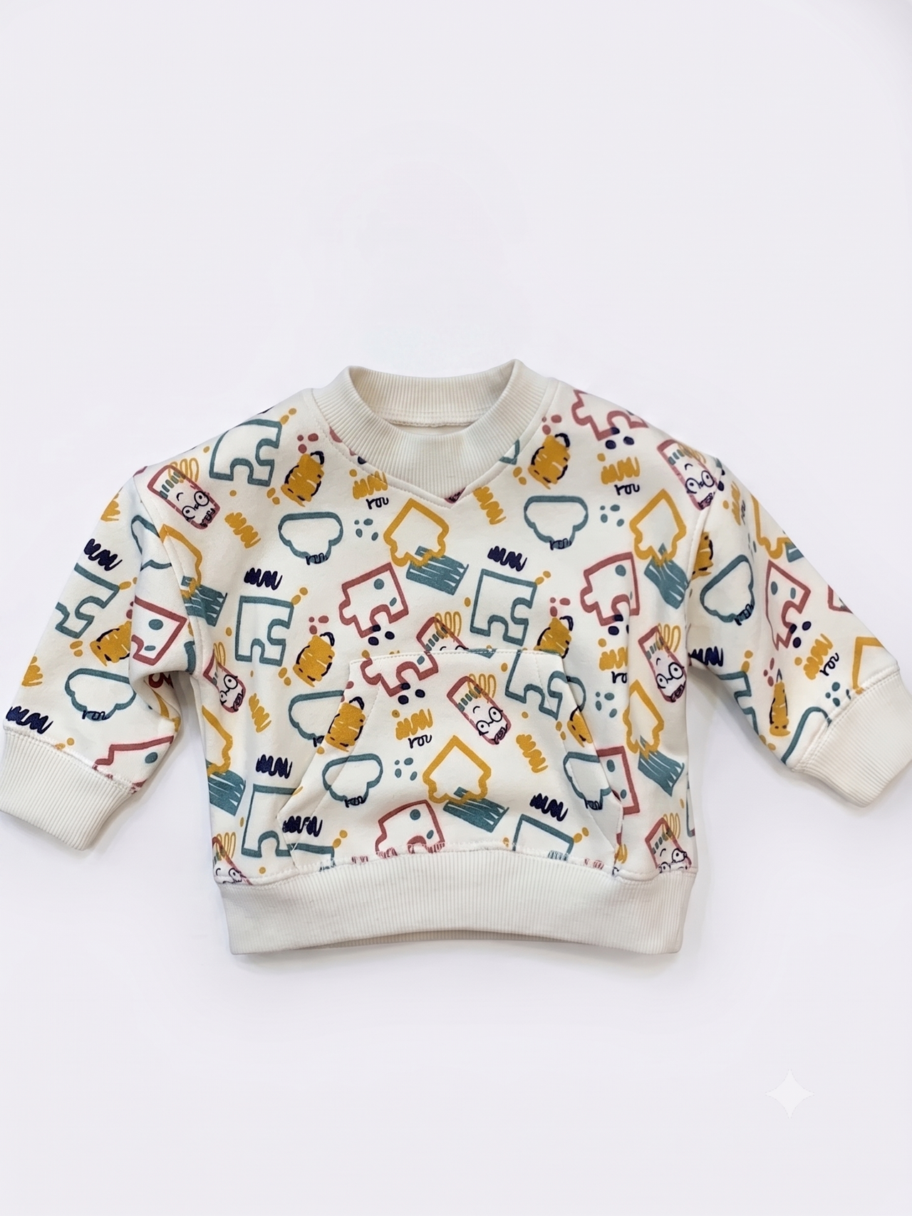 Sudadera de felpa estampada bebé niño