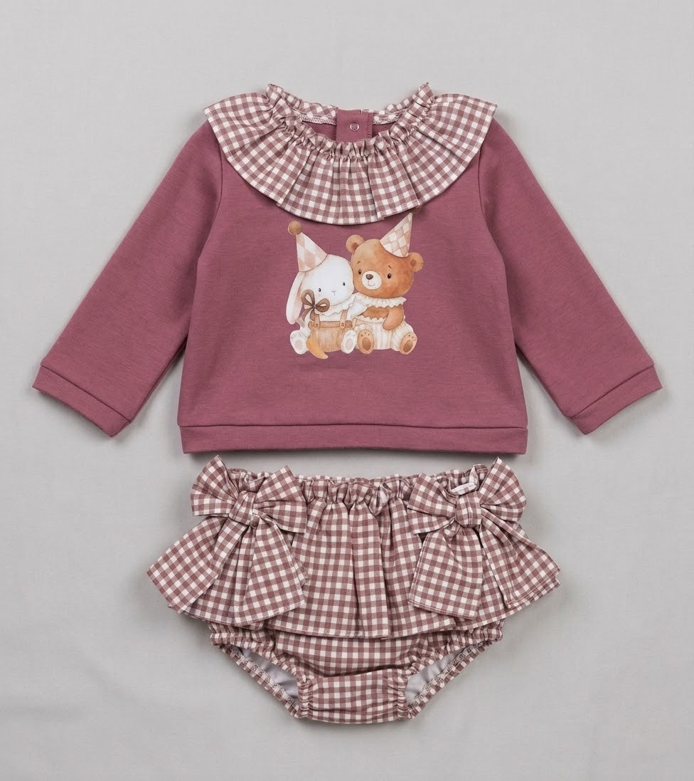 Conjunto bebé niña manga larga