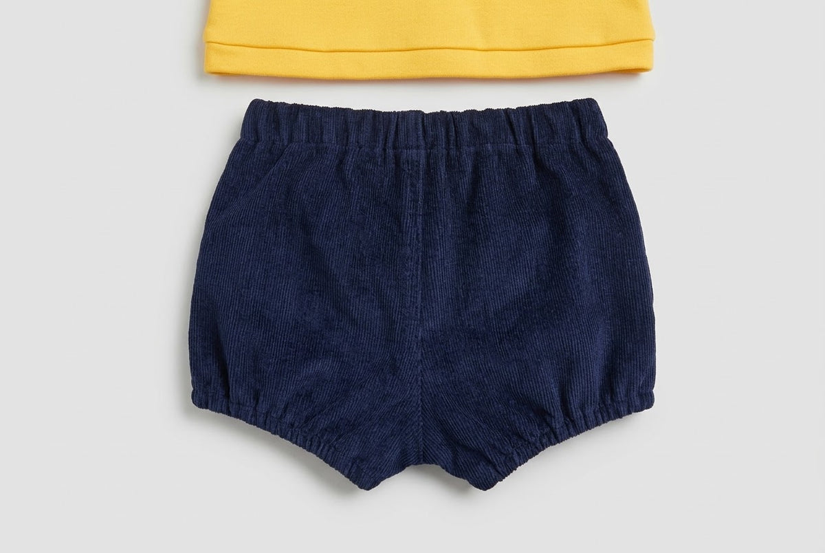 Conjunto niño amarillo manga larga pato