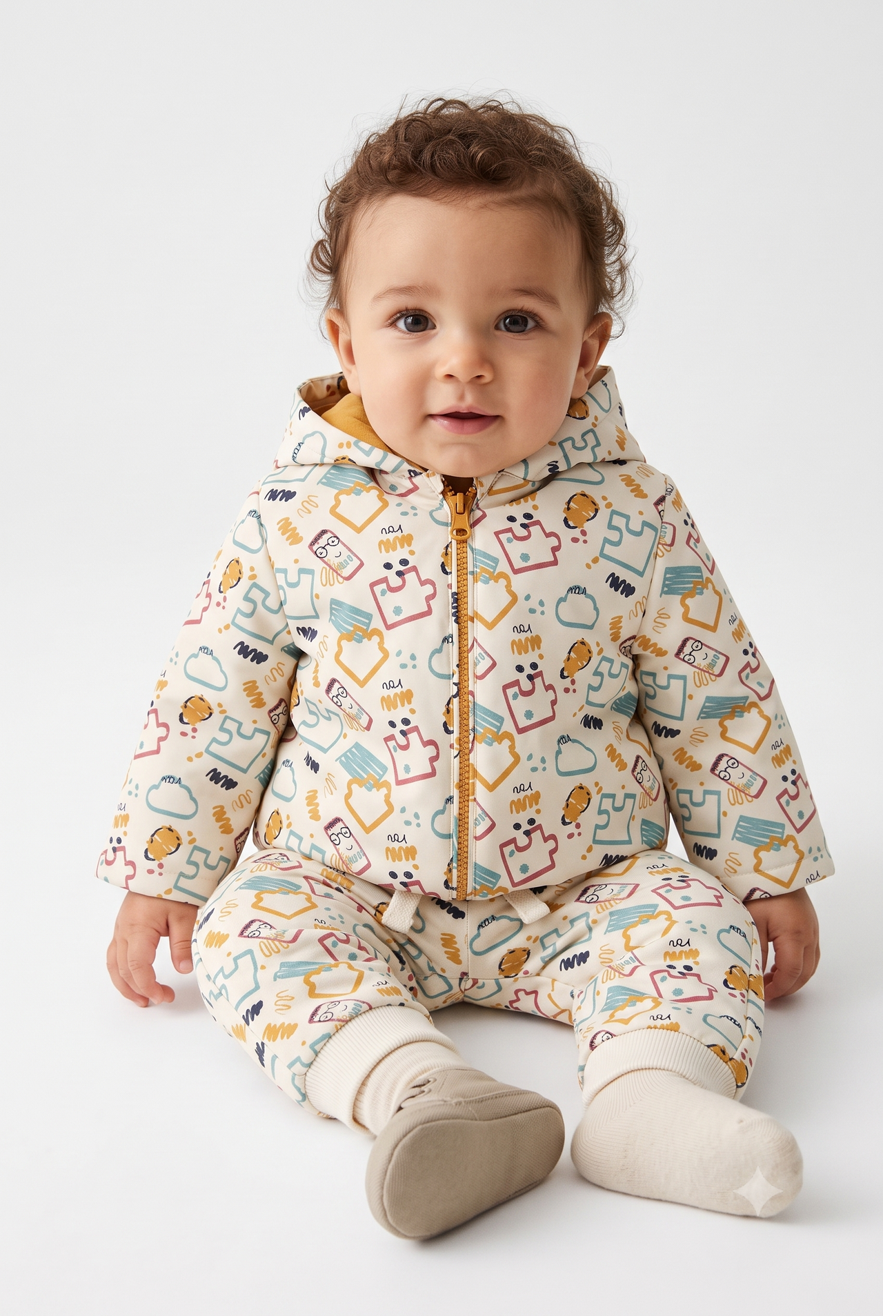 Parka engomada bebé niño