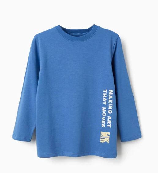 Camiseta de manga larga de punto, niño.