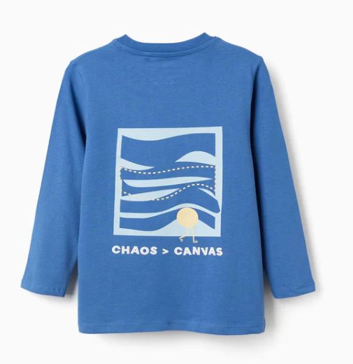 Camiseta de manga larga de punto, niño.