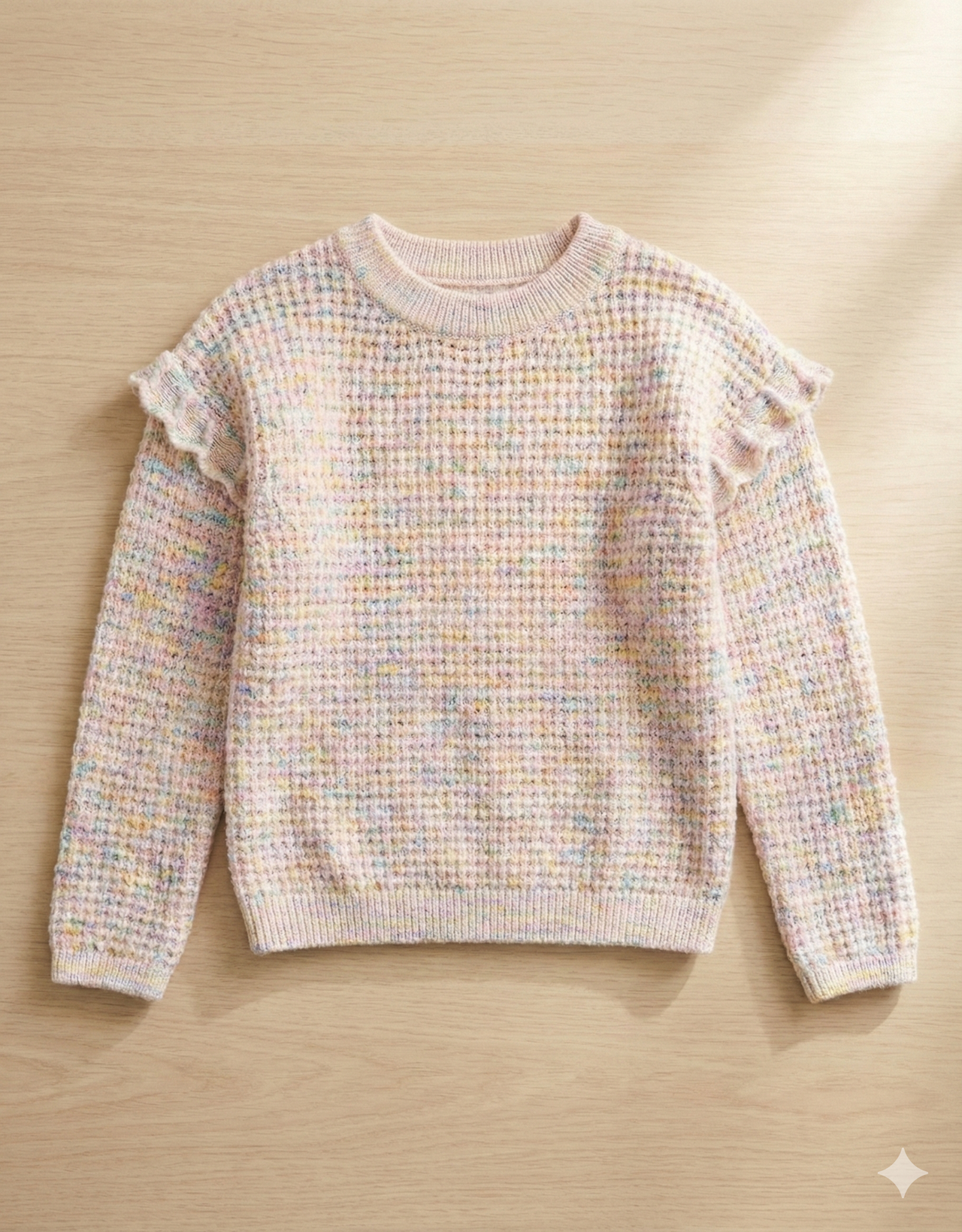 Jersey De Punto Con Volante En Manga Niña