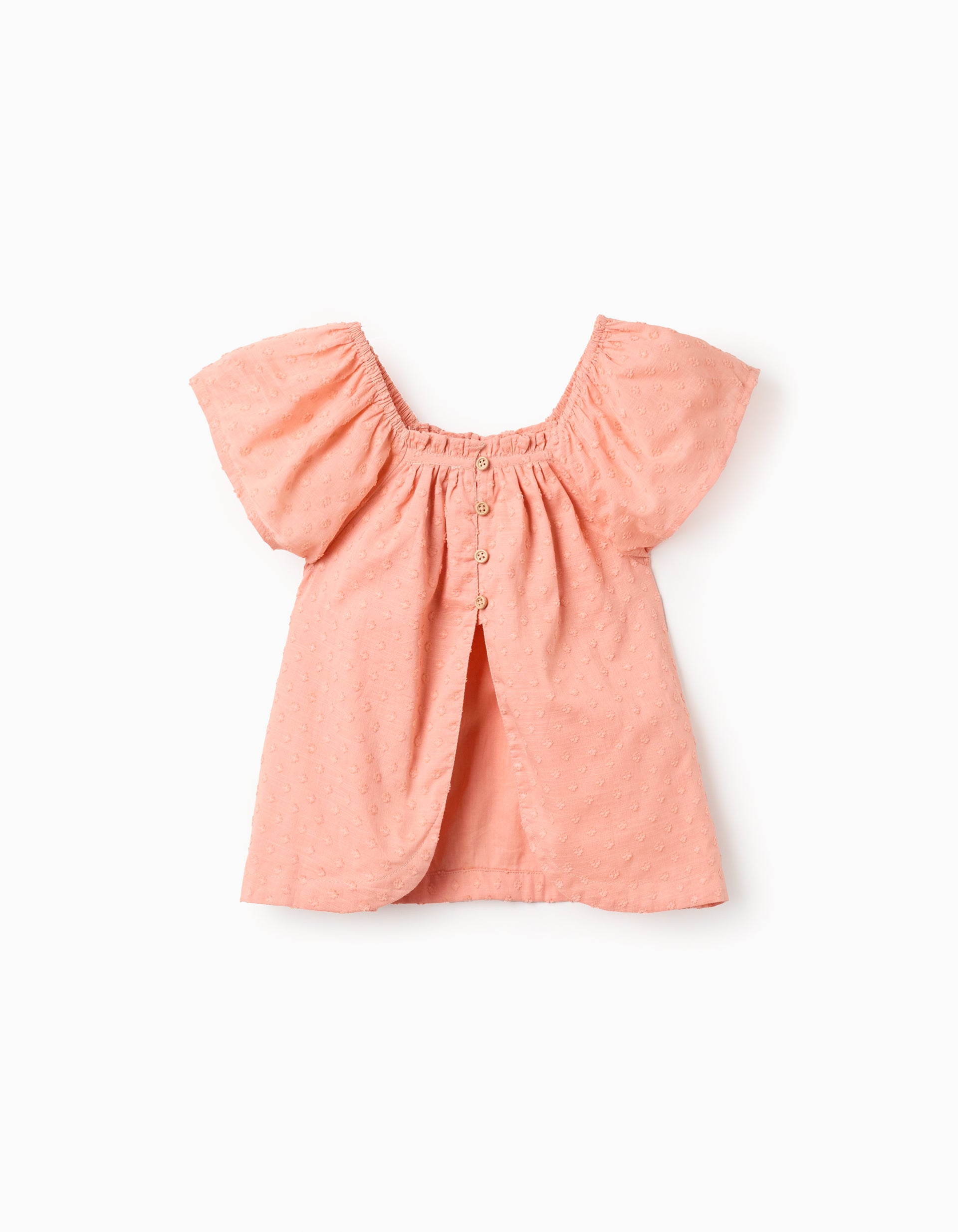 Blusa con volante coral