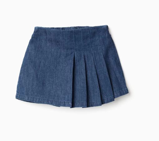 Falda Pantalón Plisada vaquera.