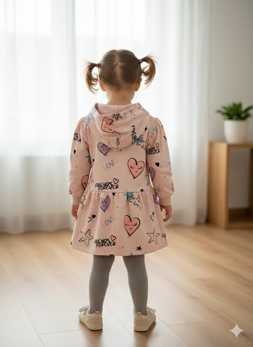 Vestido perchado Rosa De Corazones