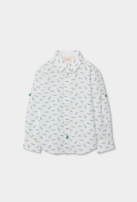 Camisa popelín estampada de niño