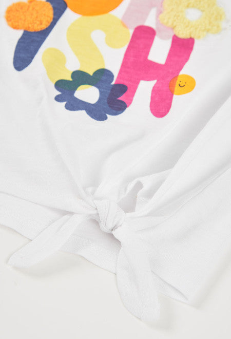 Camiseta punto manga larga de niña