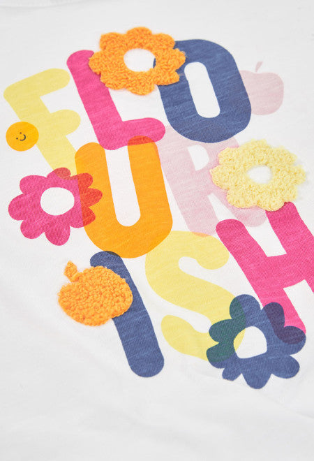 Camiseta punto manga larga de niña