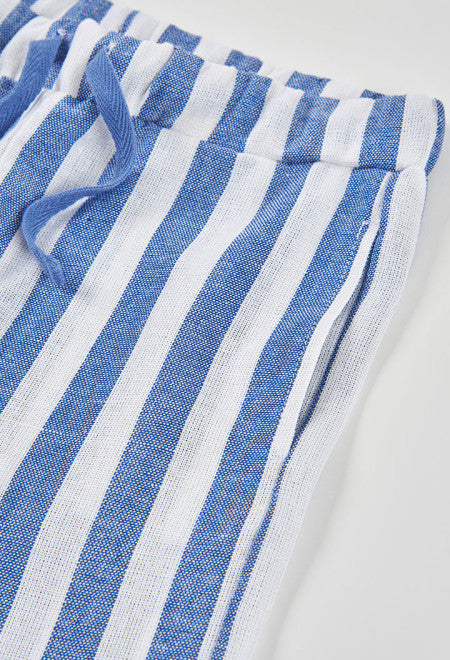 Pantalón lino listado de niña