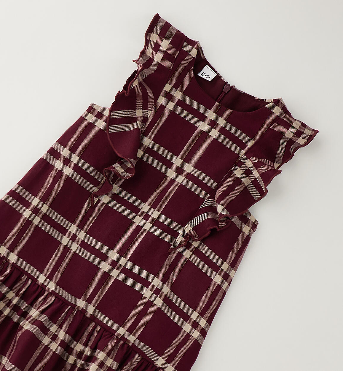 Vestido sin mangas estampado cuadros