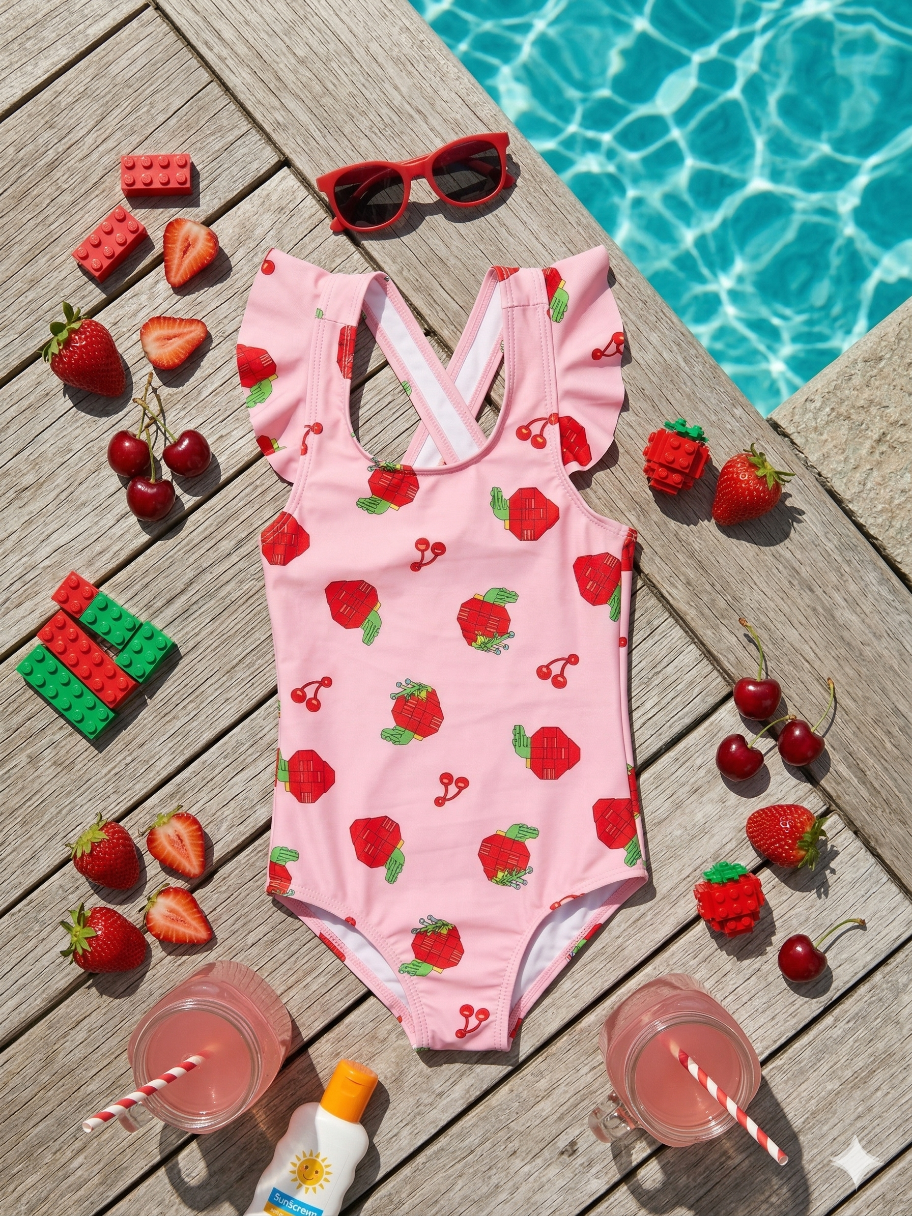 Bañador entero fresas LEGO