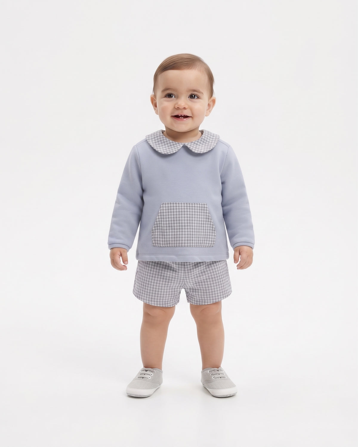 Pantalón Corto Cuadros Bebé Niño