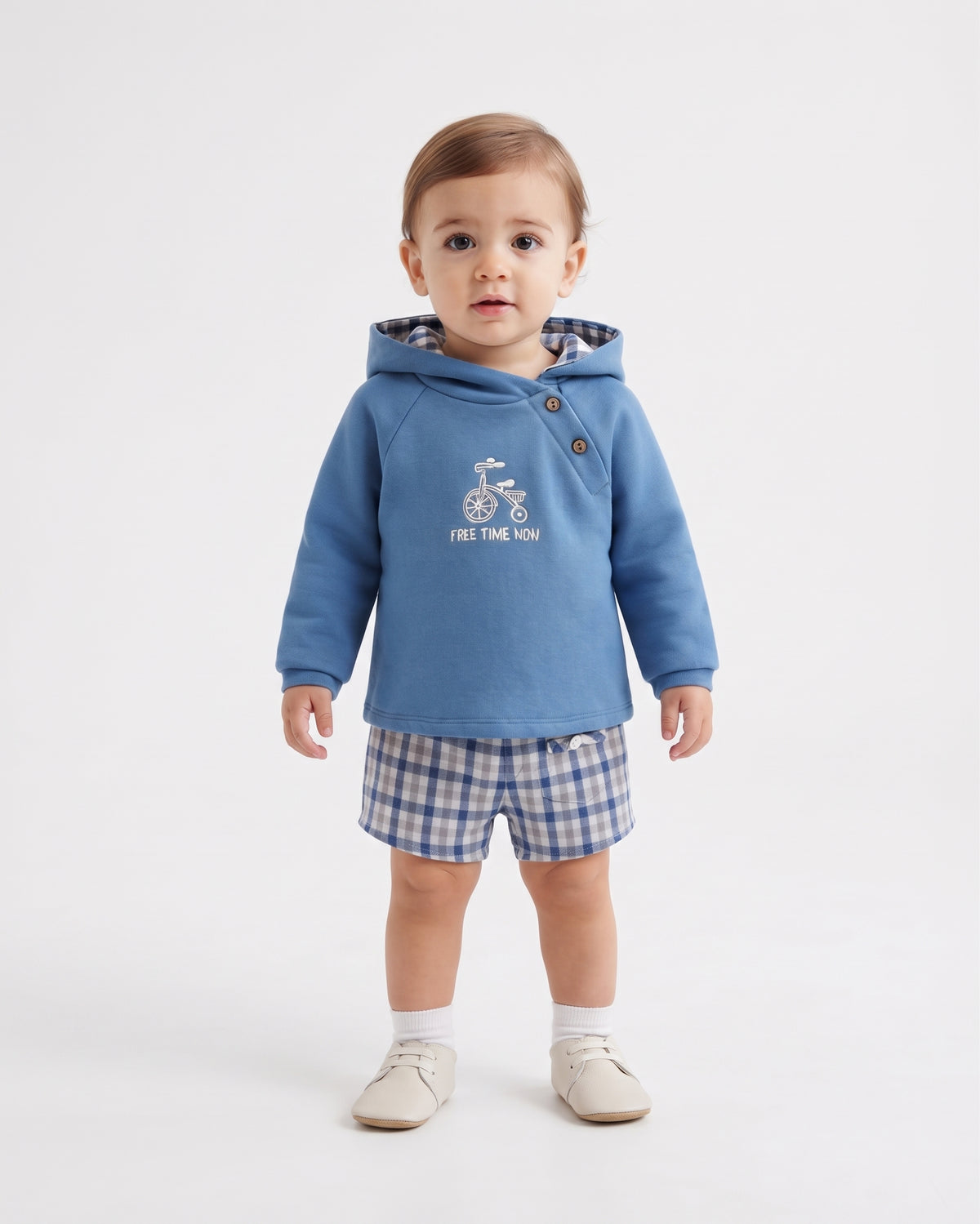 Pantalón Corto Cuadros Bebé Niño