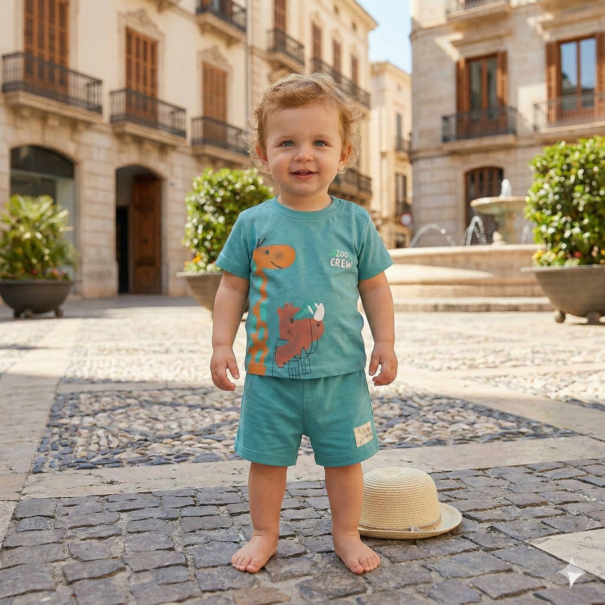 Camiseta Manga Corta de Bebé Niño