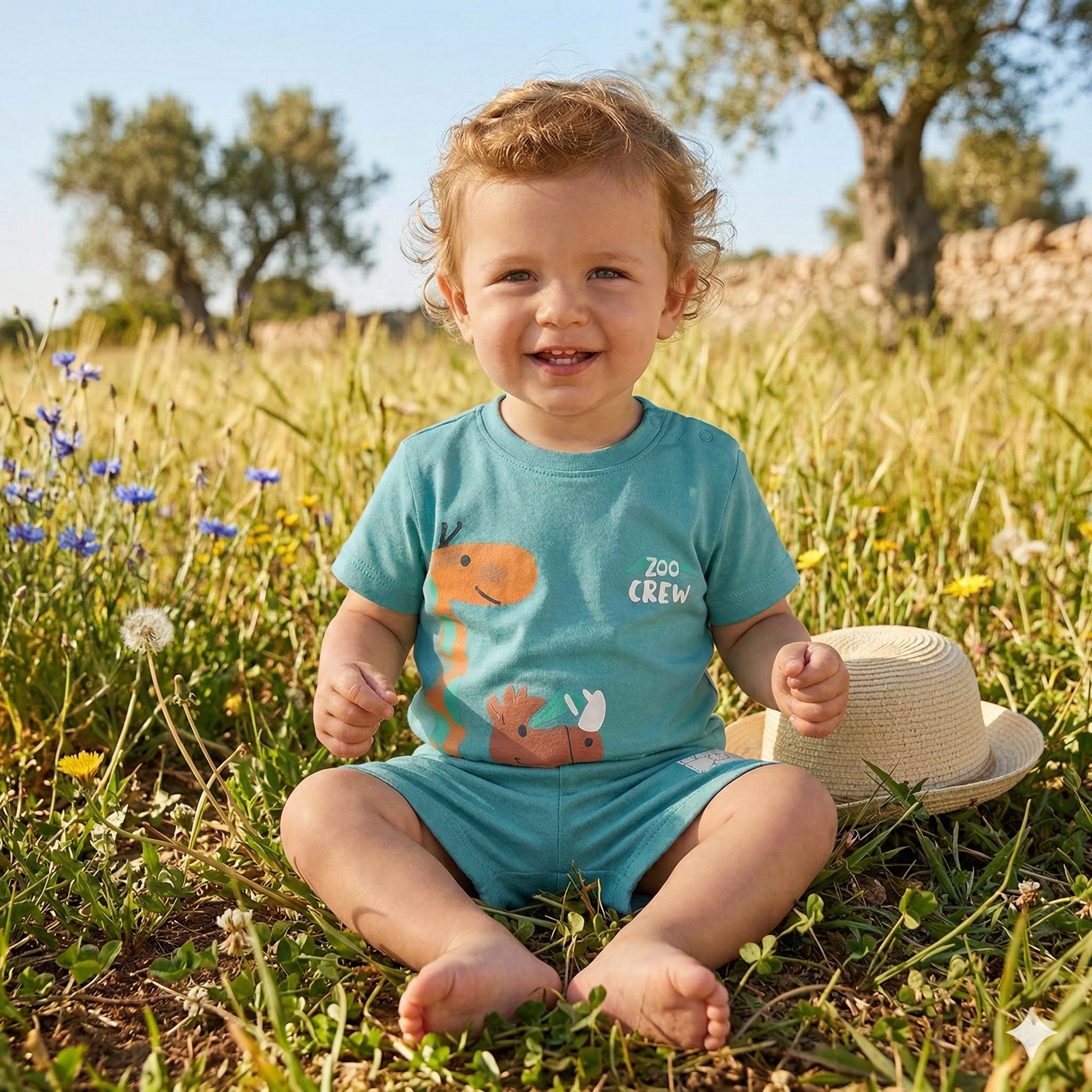 Camiseta Manga Corta de Bebé Niño