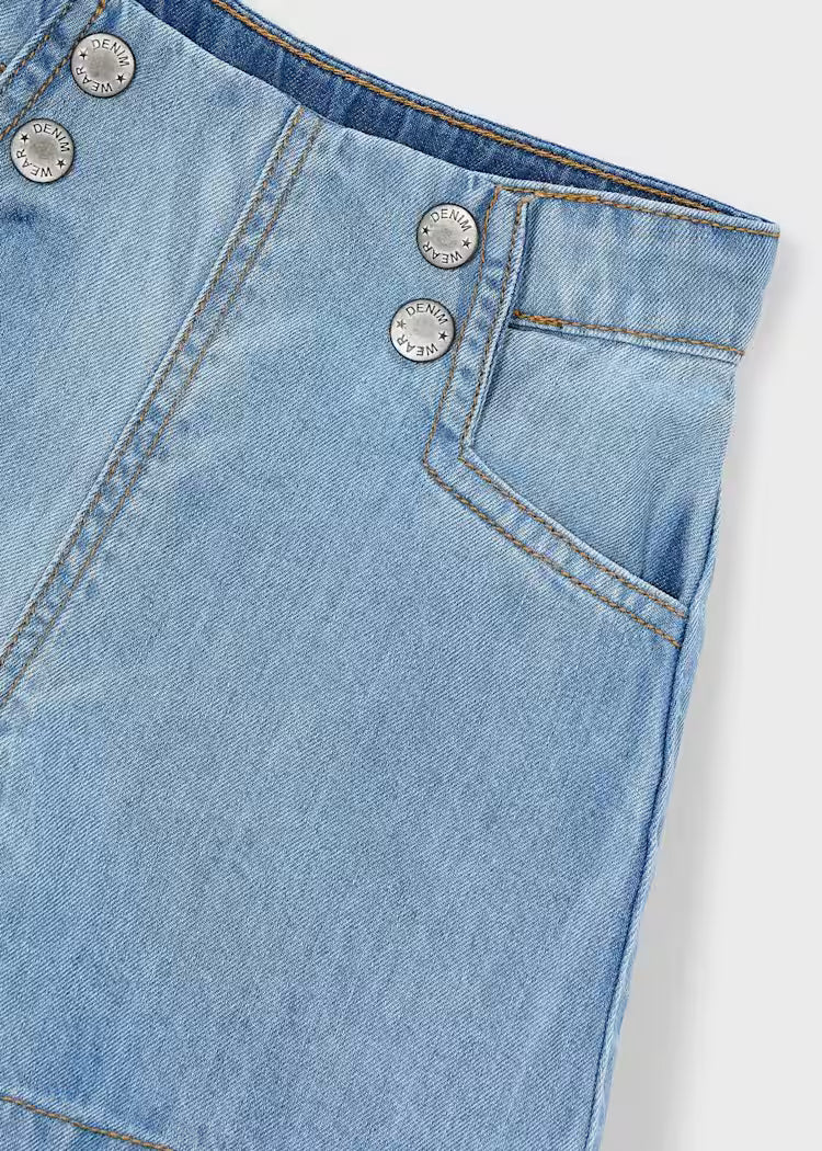 Bermuda denim fluida niña