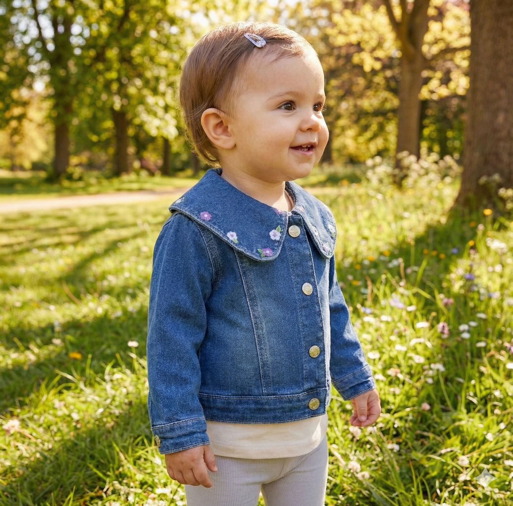 Chaqueta Vaquera Bordados Flores