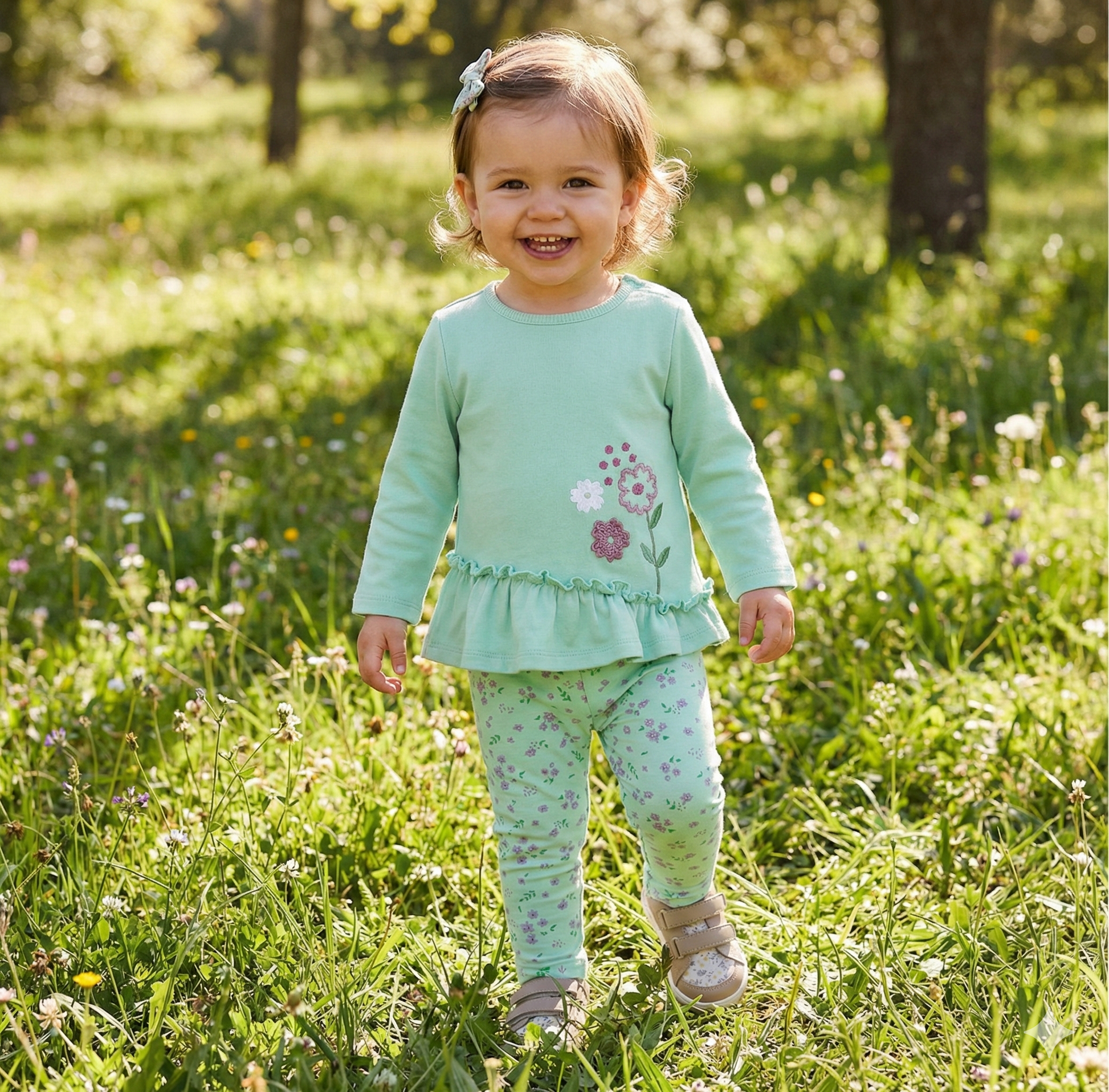 Conjunto Sudadera y Leggings Con Flores