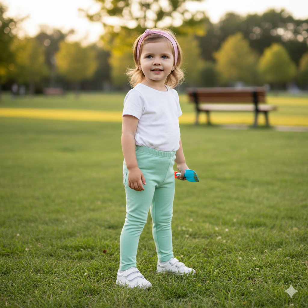 Leggings Bolsillo Flores Bebé