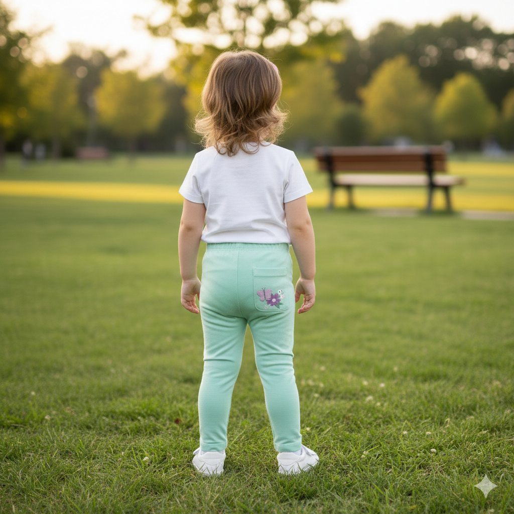 Leggings Bolsillo Flores Bebé