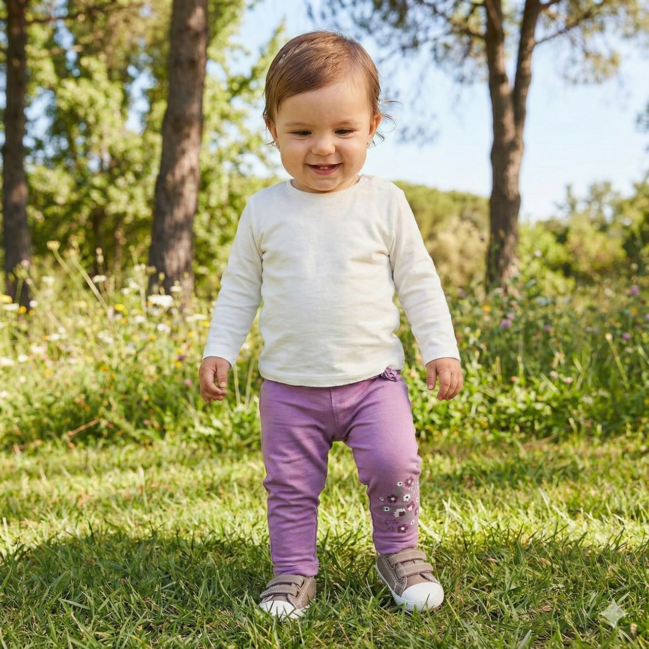 Leggings Con Detalle De Flores Bordadas