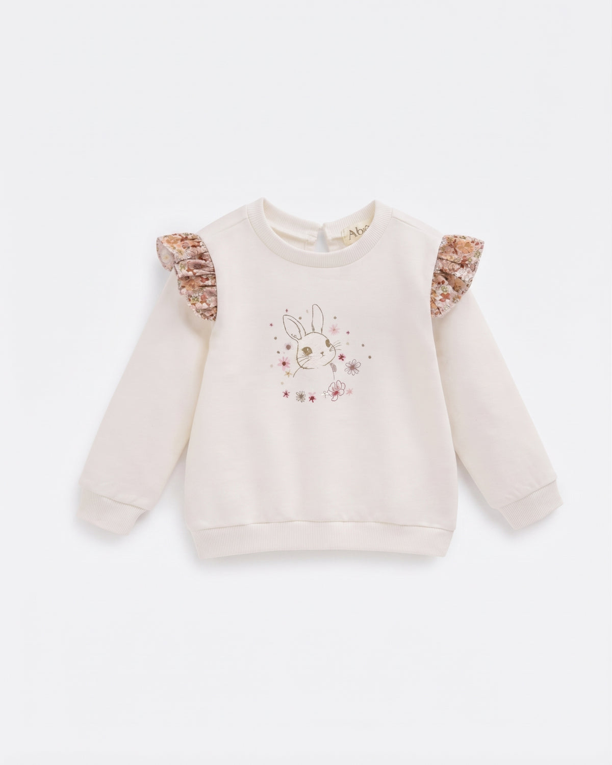 Sudadera Manga Larga Hombro Volantes Bebé Niña