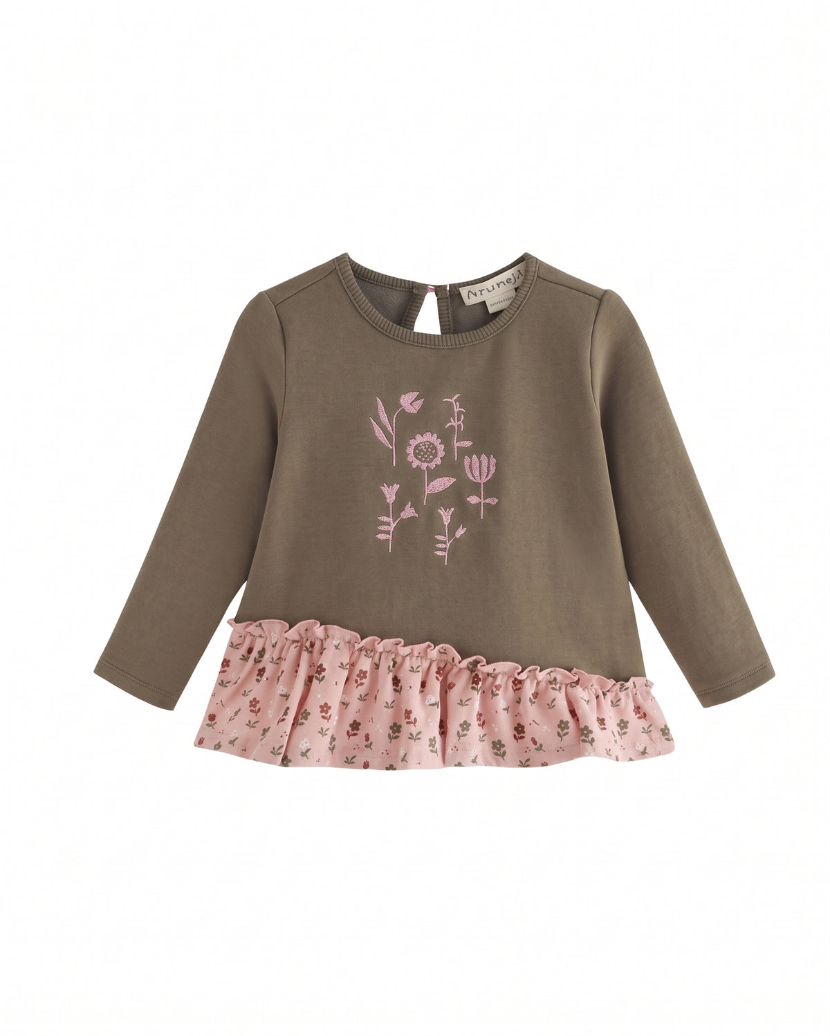 Sudadera flores bebé niña